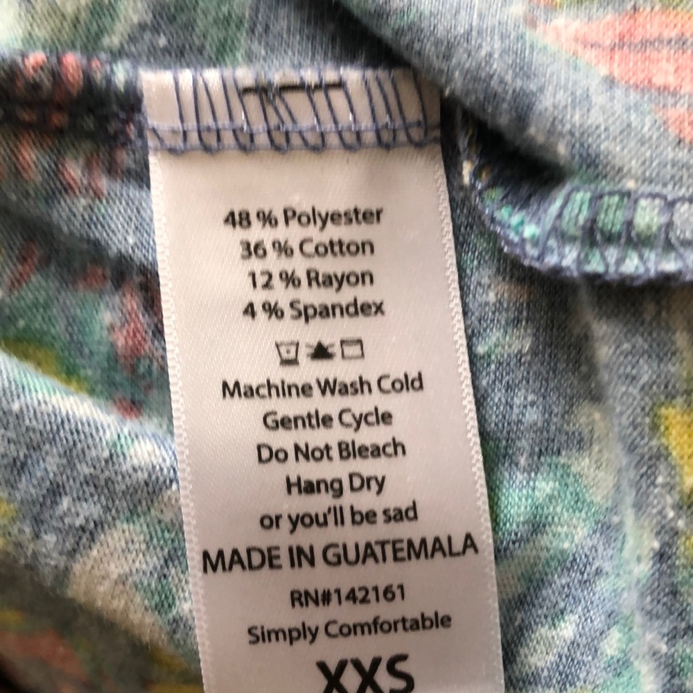 Lularoe Irma. Size XXS. NEVER WORN. NWOT. - Picture 2 of 2